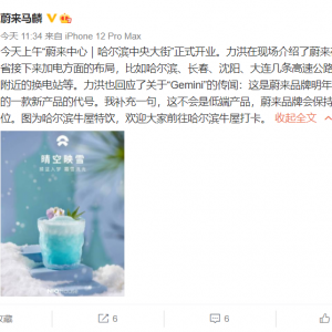蔚来回应有关“Gemini”传闻：不是低端产品