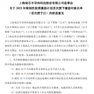 南芯科技向277名激励对象授予239.4394万股限制性股票